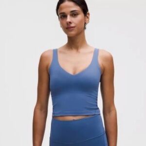 lululemon athletica Blue Seamless Crop Tank